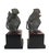Mid-Century Modern Pair of Patinated Bronze Monkey Bookends For Sale - Image 3 of 6