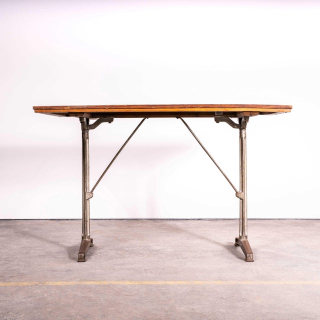 French Cast Base Small Dining Table, 1930s For Sale - Image 9 of 9
