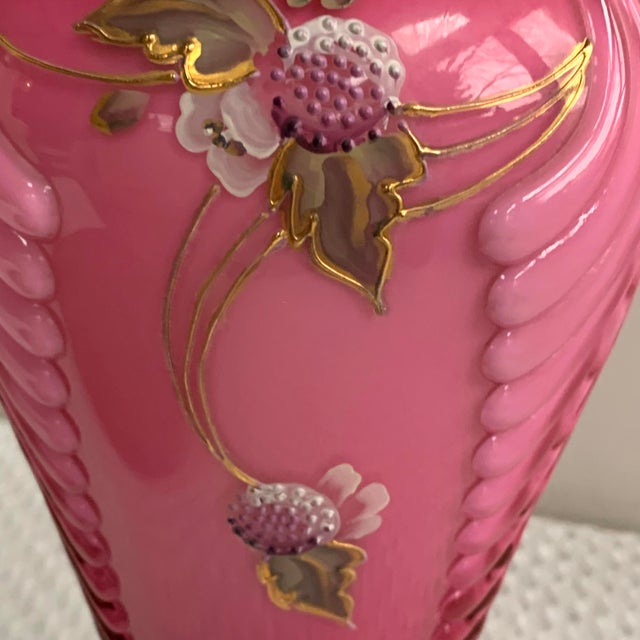 Fenton "Berries of Wild Rose" Art Glass Vase Limited Edition For Sale - Image 13 of 14