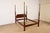 Ethan Allen Ethan Allen Georgian Carved Solid Cherry Wood Queen Size Poster Bed For Sale - Image 4 of 13