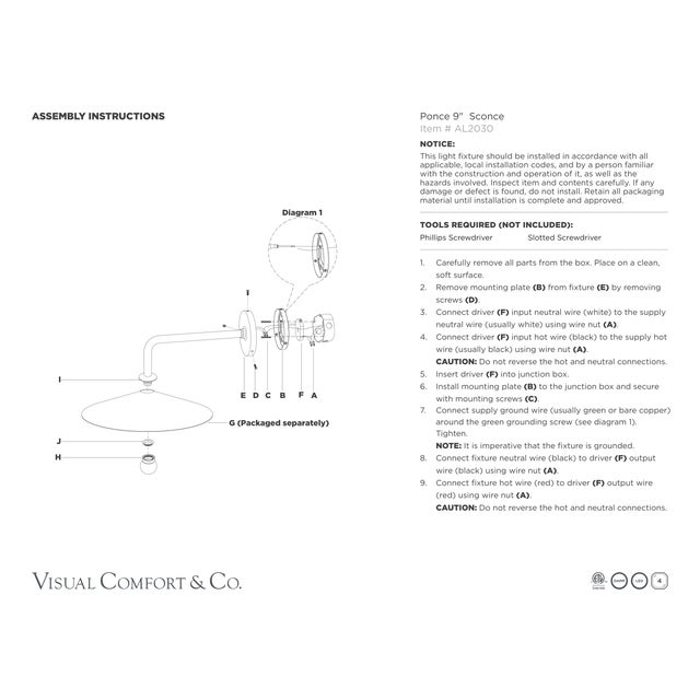 Amber Lewis for Visual Comfort Signature Ponce 9" Sconce in Modern Iron with Milk White Glass Shade For Sale - Image 9 of 10