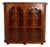 Vintage Large Georgian Style Walnut Bookcase Display Cabinet For Sale