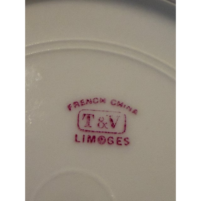 Art Nouveau Antique Plates Limoges Gold Rimmed (14 Piece Set) For Sale - Image 3 of 17