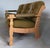 Scalloped Carved Turned Danish Oak Henning Kjærnulf Style Sofa Couch Olive Wool For Sale - Image 11 of 16