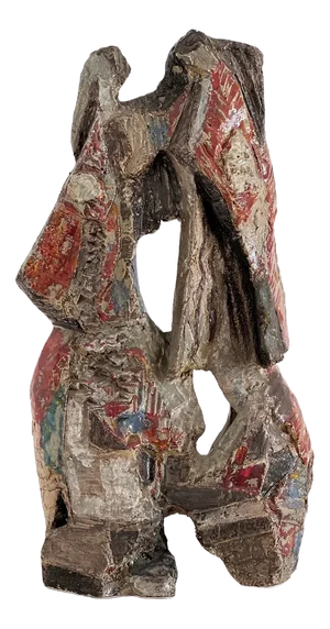 Large Italian Majolica Terracotta Sculpture by Adolfo Merlone, 1950s