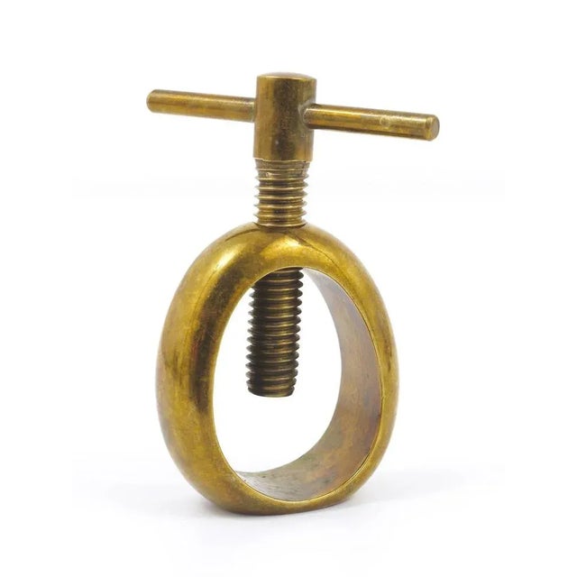 1950s Mid-Century Brass Nut Cracker attributed to Carl Auböck, Austria, 1950s For Sale - Image 5 of 6