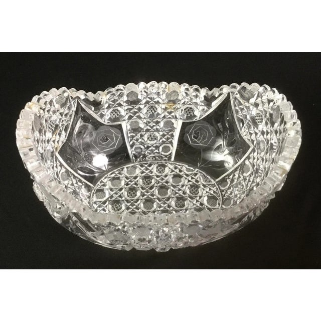 Late 20th Century Vintage American Brilliant Period Cut Glass Fruit Bowl For Sale - Image 5 of 6