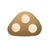 Metal Rhoads Triangular Flush Mount, Natural Brass For Sale - Image 7 of 7