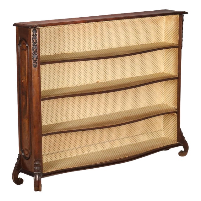 Baroque Style Open Bookcase in Walnut For Sale