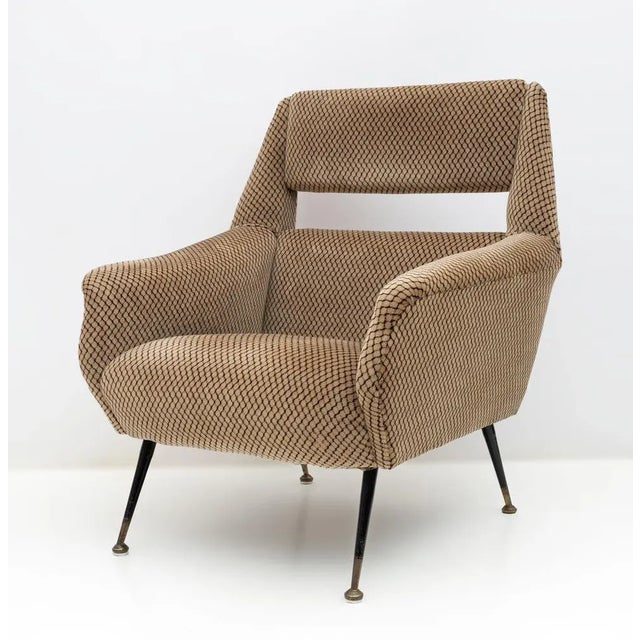 1950s Set of Mid-Century Modern Armchairs attributed to Gigi Radice for Minotti Italia, 1950s For Sale - Image 5 of 9