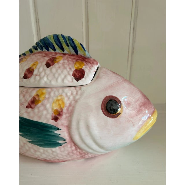 Vintage Mid-Century Modern Made in Portugal Fish Soup Tureen With Ladle For Sale - Image 9 of 11