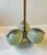 3-Armed Functionalist Ceiling Lamp with Light Green Shades, Germany, 1930s For Sale - Image 6 of 12