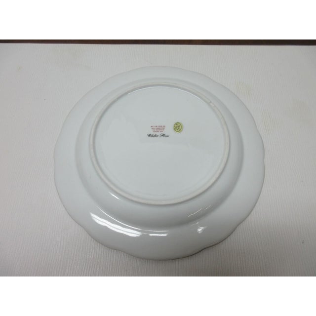 White 1980s Chelsea House Decorative Floral Design Birds Bouquet Plate Asian Inspired For Sale - Image 8 of 9
