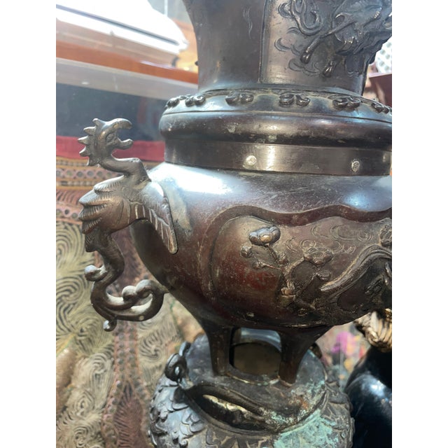 Japanese Late 19th Century Japanese Meiji Period (1868-1912) Bronze ‘Koro’ or Incense-Burner For Sale - Image 3 of 12