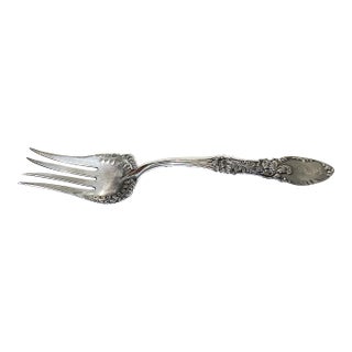 Antique Sterling Silver Meat Serving Fork by Frank Whiting Silversmiths For Sale