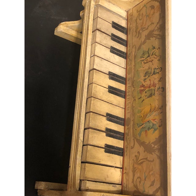 Early 1900s Antique Schoenhut Upright Toy Piano With Dancing Muses Lithograph For Sale - Image 9 of 12