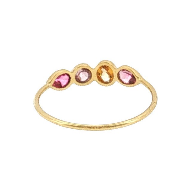 Contemporary 21st-Century 18 Karat Yellow Gold Perle De Lune Color Nova Ring, Size 7 For Sale - Image 3 of 4