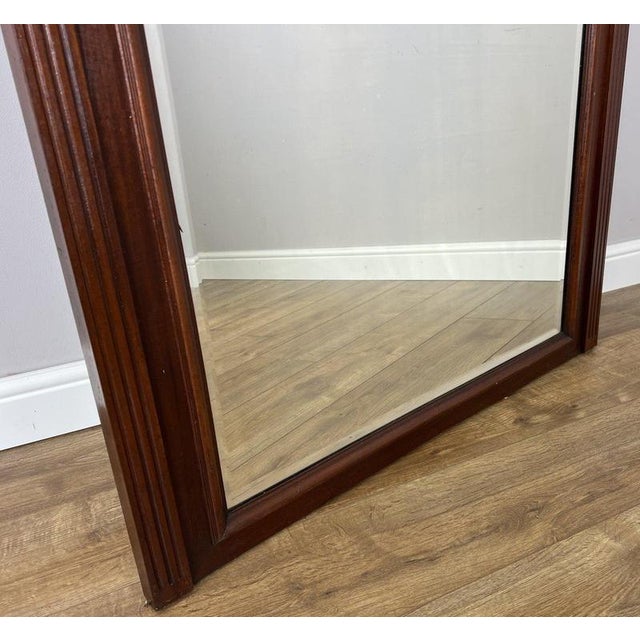 Antique French Oak Arched Carved Wall Mirror For Sale - Image 5 of 16
