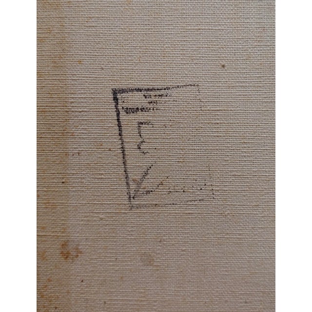 Jesus Leuus 1965 Minimalist Mother in Red - Oil Painting For Sale - Image 9 of 10