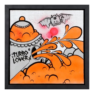 Turbo Lover, Buff Monster Acrylic and Spray Paint on Panel, Signed and Dated Verso For Sale