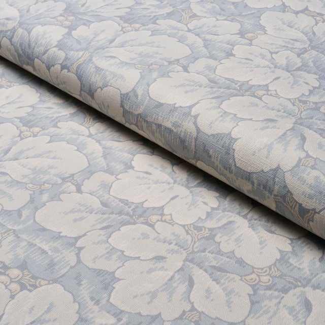 Borastapeter Sample - Boråstapeter Waldemar Fabric In Soft Blue For Sale - Image 4 of 5