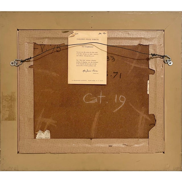 Michel Loeb, French Naive, Fauvist Oil on Panel Painting "Le Petit Clocher" Michel Loeb, c. 20th century For Sale - Image 14 of 14