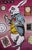I'm Late by Zoa Ace | Mixed-Media Collage on Wood of a rabbit with clocks and playing cards For Sale