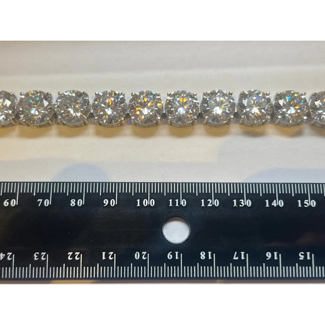Bespoke Moissanite Bracelet 85.00ct For Sale - Image 10 of 12