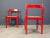 Vintage Red Lacquer and Wicker Dining Chairs, 1970s, Set of 4 For Sale - Image 6 of 11
