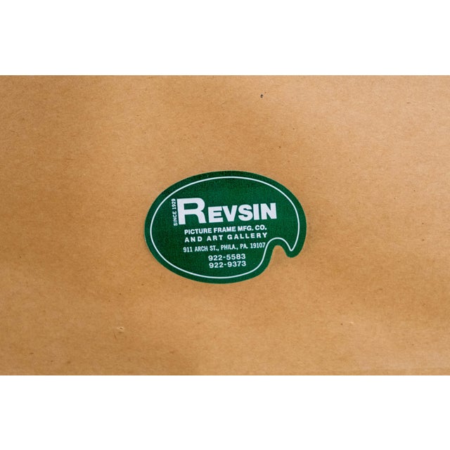 Paint Abstract Yellow & Red Roses in Vase Watercolor Painting Signed For Sale - Image 7 of 7