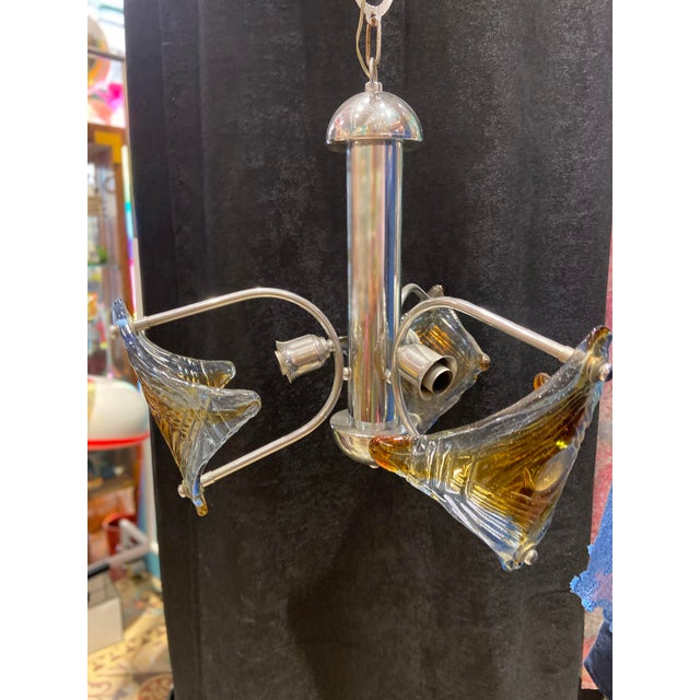 Mid-Century Modern Murano Glass Ceiling Light, 1960s For Sale - Image 3 of 6