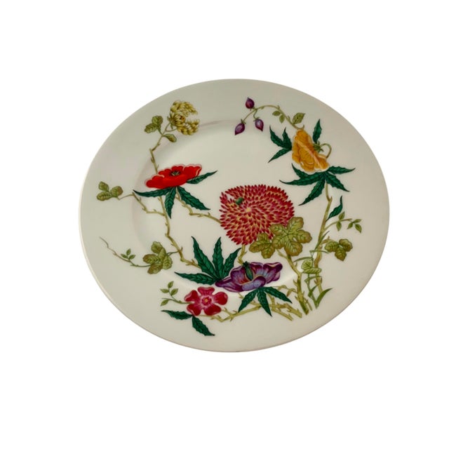 Limoges, France Set of 4 Vintage French Limoges Porcelain Salad Plates, Floral Design, 7.75" For Sale - Image 4 of 6