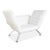 DS 142 White Leather Wing Lounger Sofa with Chrome Feet and Manual Function from de Sede For Sale - Image 5 of 18