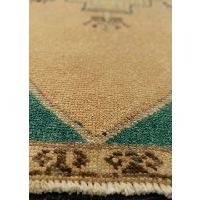 Turkish Turkish Mini Rug Oriental Hand Knotted Vintage Rug 1'8" x 3'7" #21146 For Sale - Image 3 of 8
