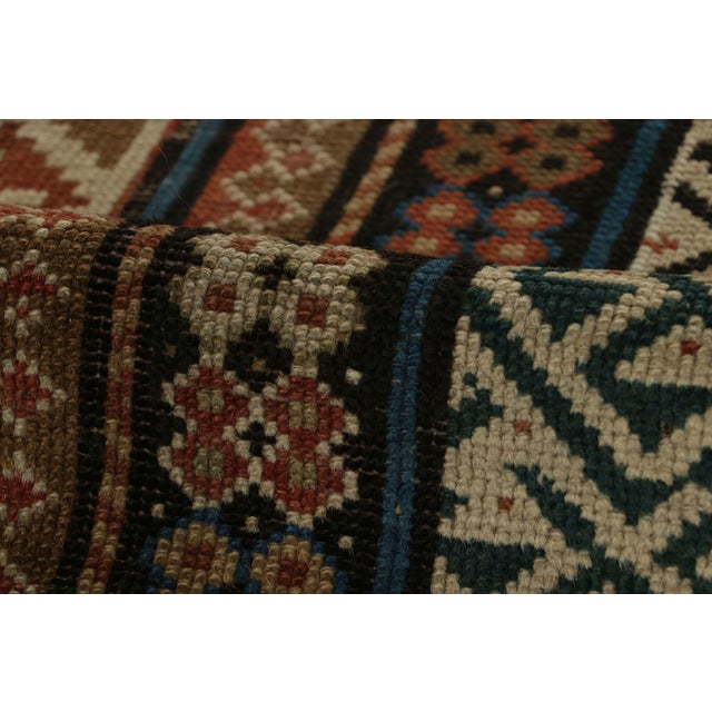 Antique Kuba Rug in Red and Beige-Brown With Geometric Patterns - Rug & Kilim For Sale In New York - Image 6 of 7