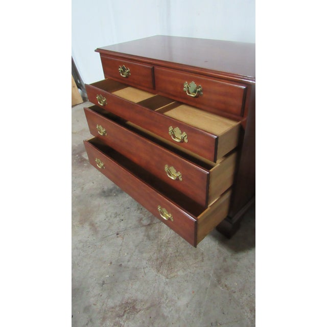1980s Henkel Harris Cherry Dresser Designer Bachelors Chest For Sale - Image 12 of 13
