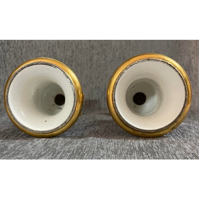 Paris Empire Porcelain Vases, Early 19th Century, Set of 2 For Sale - Image 5 of 8