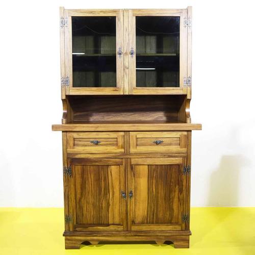 Wood Sideboard with Glass Doors and Drawers For Sale - Image 15 of 15