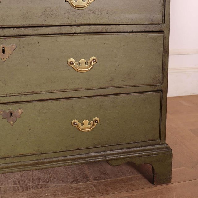 English Painted Secretaire in Oak For Sale - Image 4 of 15