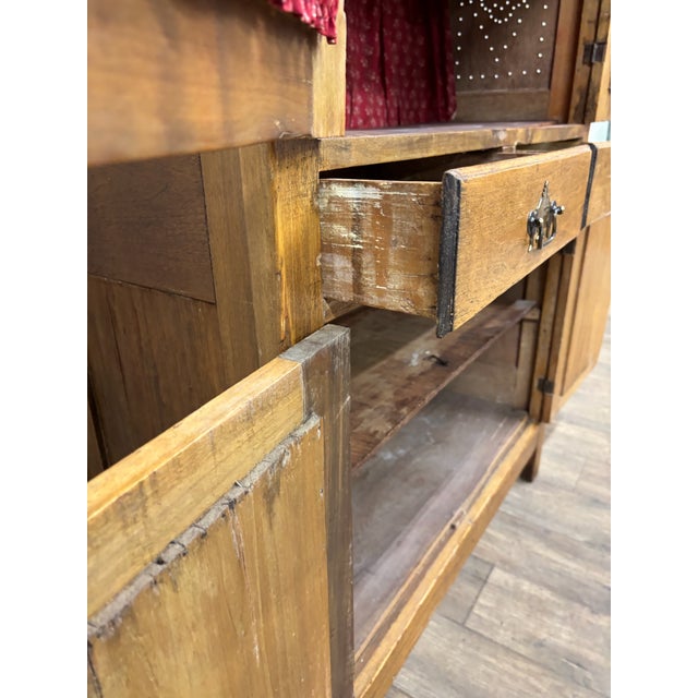 Antique Rustic Primitive Early American Pie Safe Cupboard Pantry For Sale - Image 13 of 14