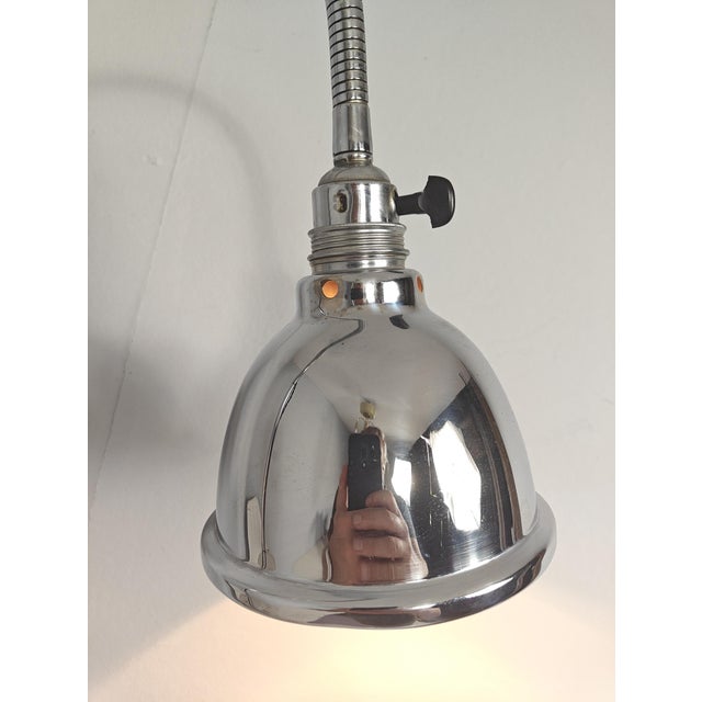 Art Deco Bauhaus Chrome-Metal Gooseneck Floor Lamp by Christian Dell for Maquet, 1930s For Sale - Image 13 of 18