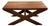 Modern Custom Teak X-Form Bench For Sale