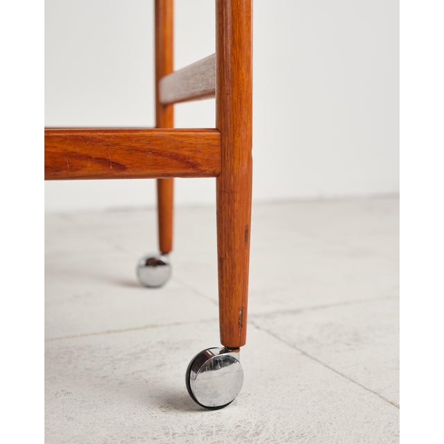 Brown Mid-Century Teak Bar Cart from Dyrlund, 1960s For Sale - Image 8 of 18
