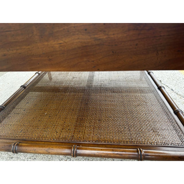 1960s MCM Drexel Heritage Grand Tour Bamboo-Motif Side Table For Sale - Image 5 of 12