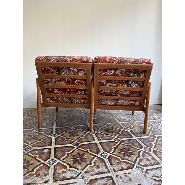 1960s Mid-Century Scandinavian Floral Sitting Area Set, 1960s, Set of 3 For Sale - Image 5 of 18