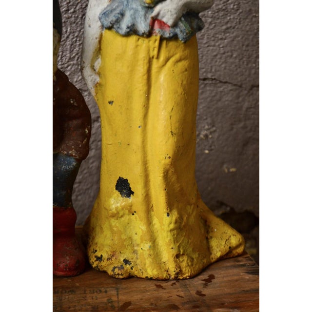 1960s Vintage Bohemian Cast Iron Snow White and the Seven Dwarfs Garden Figurines, 1960s, Set of 8 For Sale - Image 5 of 12