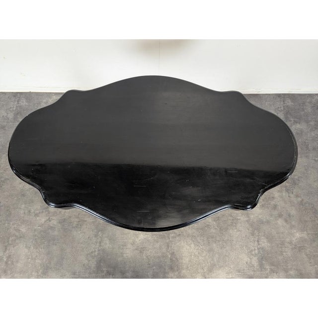 Napoleon III Violin-Shaped Side Table in Blackened Wood For Sale - Image 5 of 7