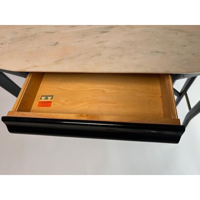Mid-Century Modern Italian Console Table with Marble Top, 1950s For Sale - Image 12 of 14