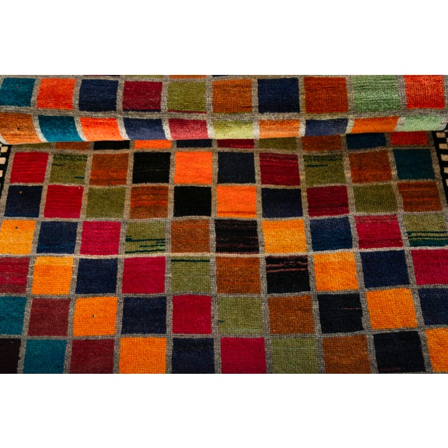 Green Hand-Knotted Gabbeh Rug For Sale - Image 8 of 10
