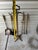 1950s 20th Century Brass Neoclassical Standing Fireplace Tool Set For Sale - Image 5 of 5